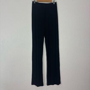 Skims Black Ribbed Loose Flare Pants Women's‎ Size XS
